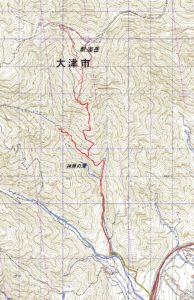 平さん系釈迦岳の地図